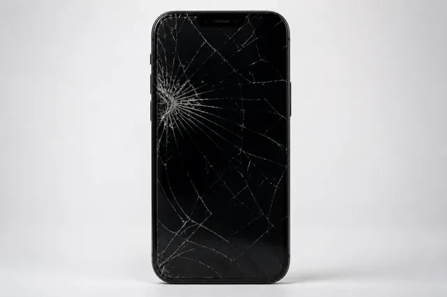 Display de celular em bancada de troca de tela